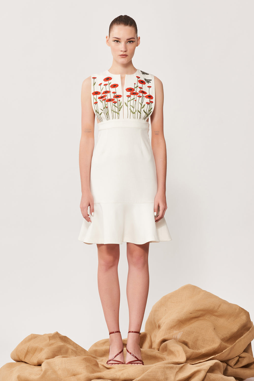 Daisy and Bee Dungree Dress With Flounce
