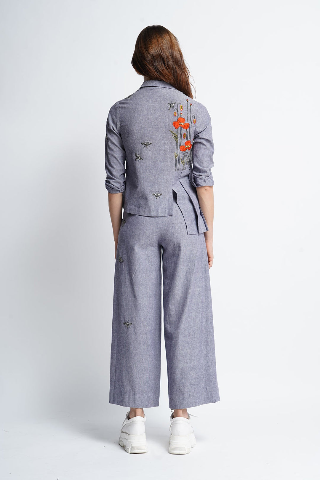 Poppy Garden Side Pleated Shirt