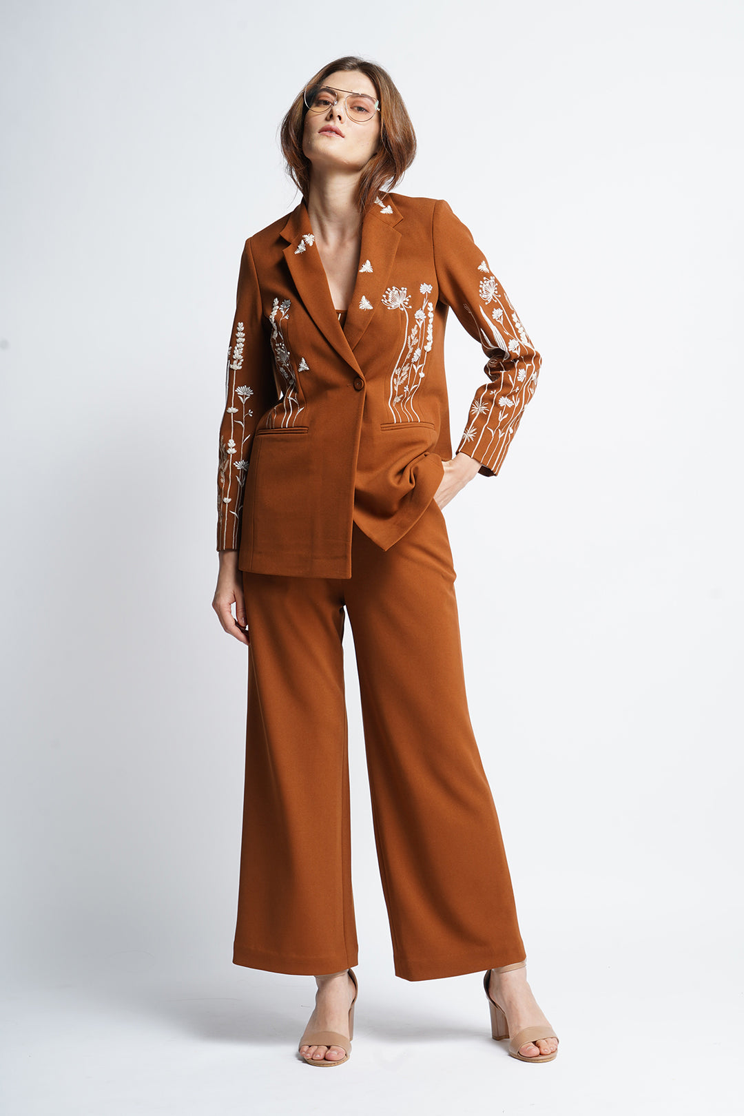 Summer Bloom Oversized Coat With Pants And Corset