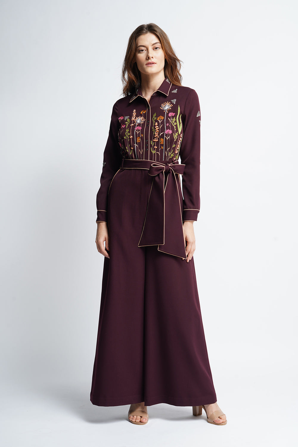Summer Bloom Jumpsuit with Belt