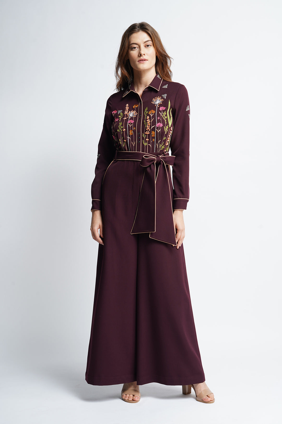 Summer Bloom Jumpsuit with Belt
