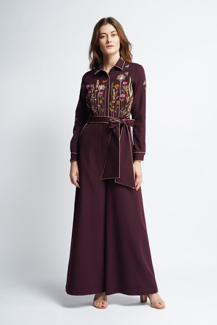 Summer Bloom Jumpsuit with Belt