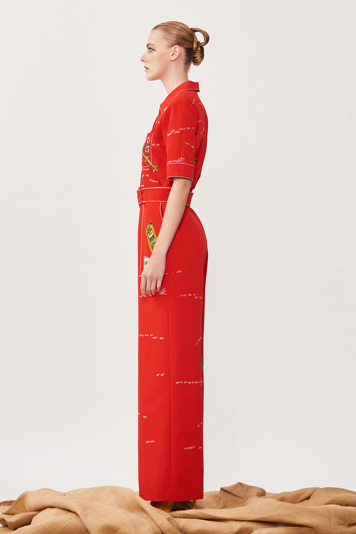 Over the Rainbow Jumpsuit With Belt