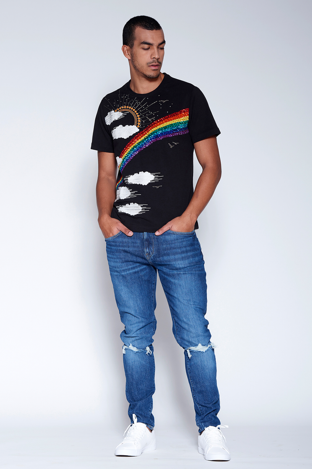 Rainbow, Sun and Cloud T-shirt
