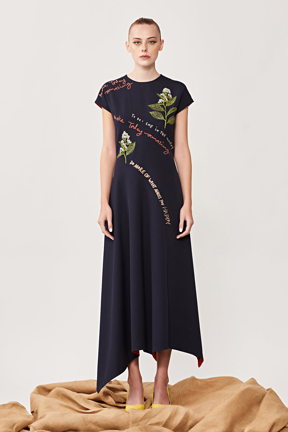 Live in the Moment Panelled Handkerchief Long Dress