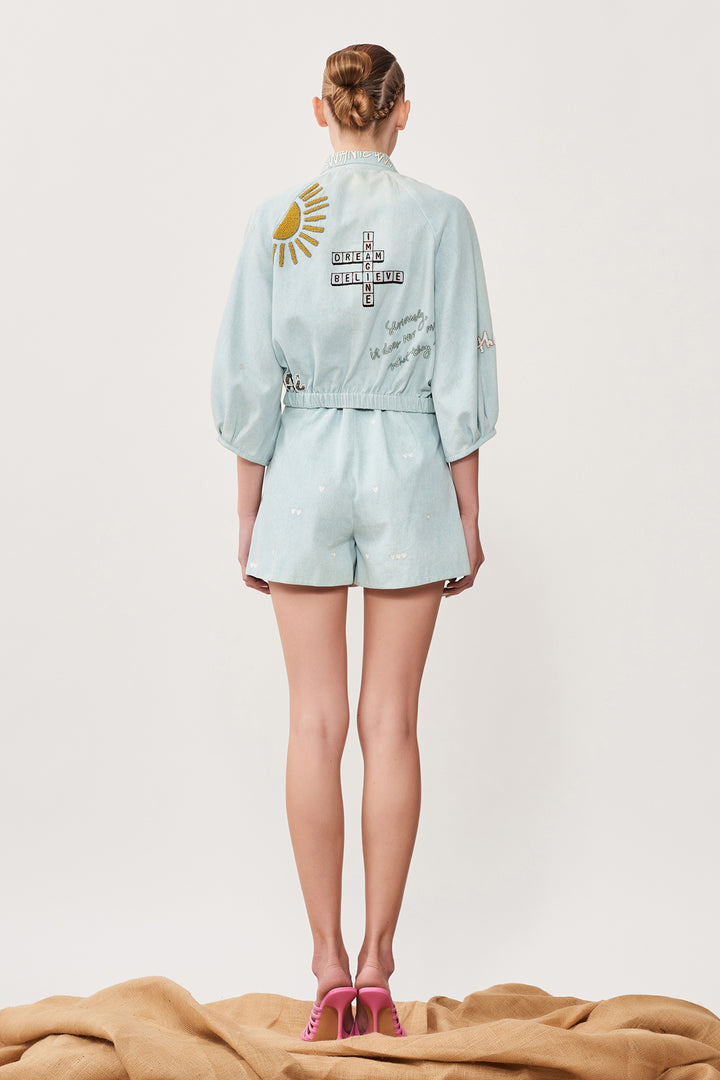 Own Your Dream Flap Short Jacket With Shorts