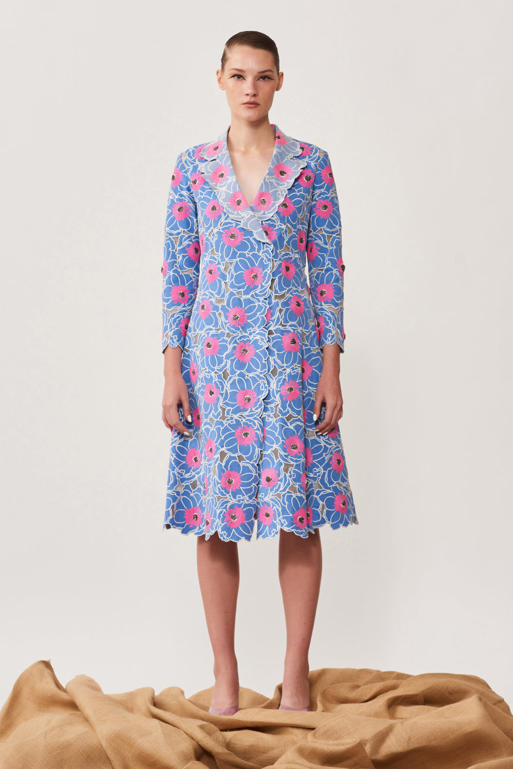 Cutwork Flower Overlap Jacket