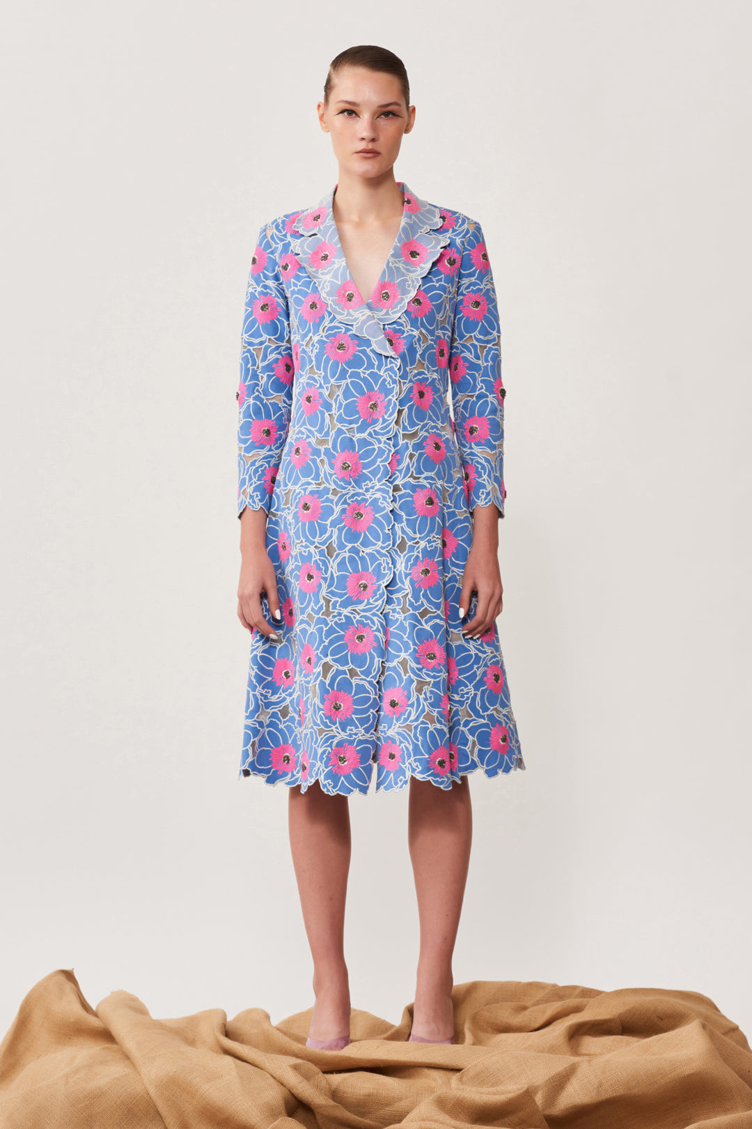 Cutwork Flower Overlap Jacket