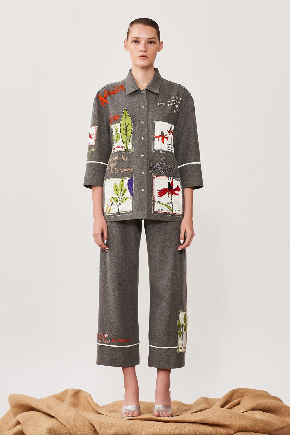 Botanical Patches Boxy Shirt