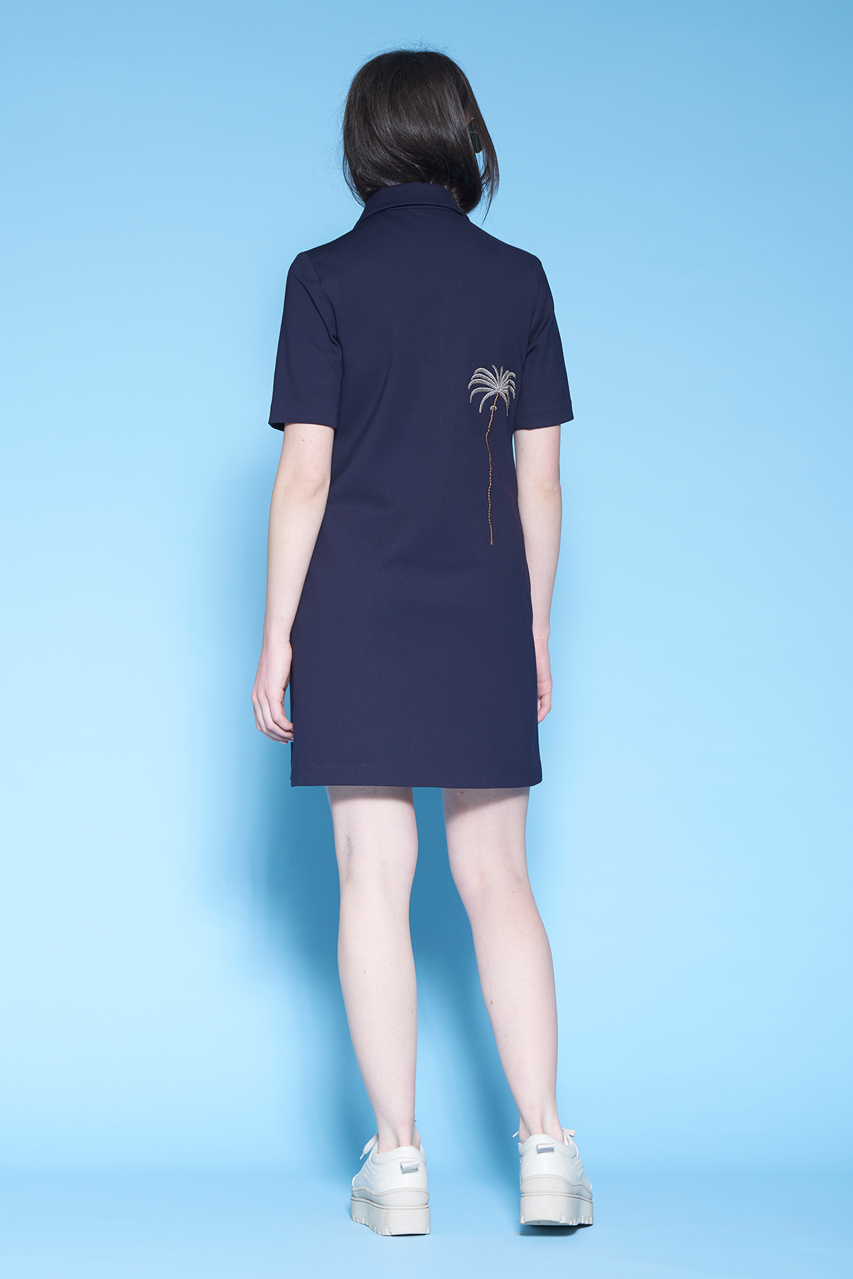 Palm Tree Polo T shirt Dress