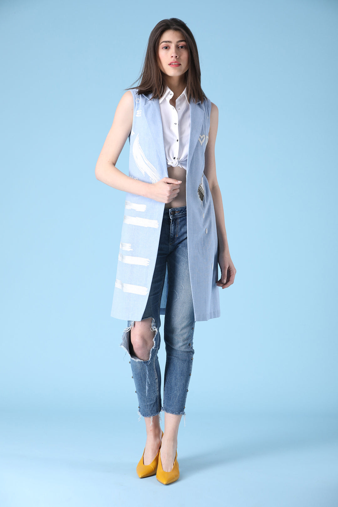 Love To Paint Sleeveless Jacket