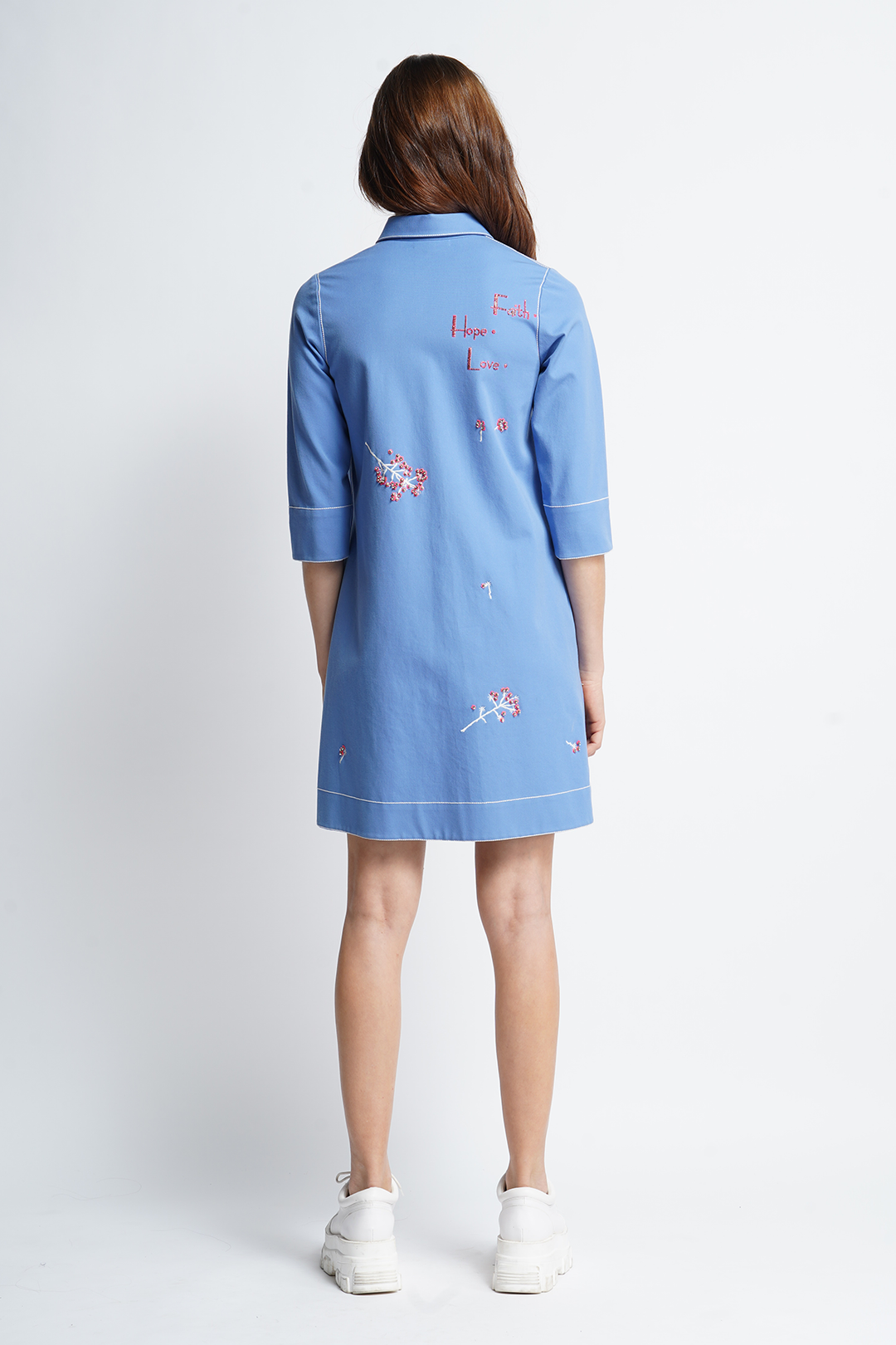 Scattered Branches Shirt Dress