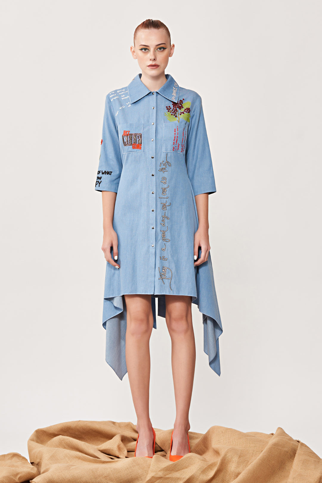 Keep Going Draped Dress With Belt at the Back