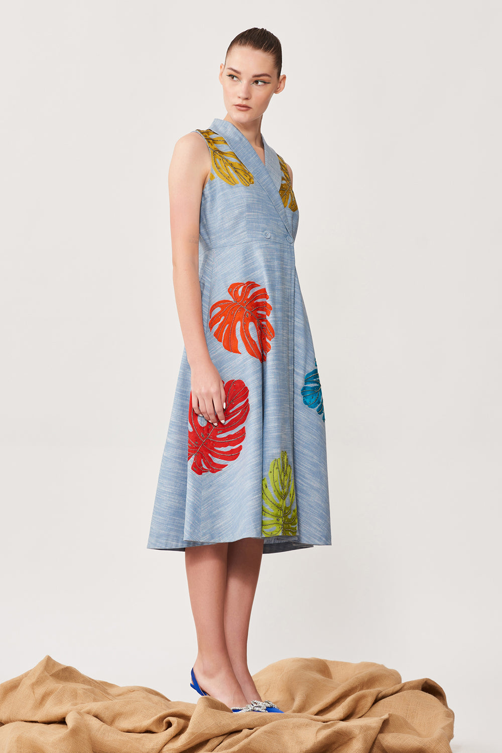 Monstera Wrap Dress
