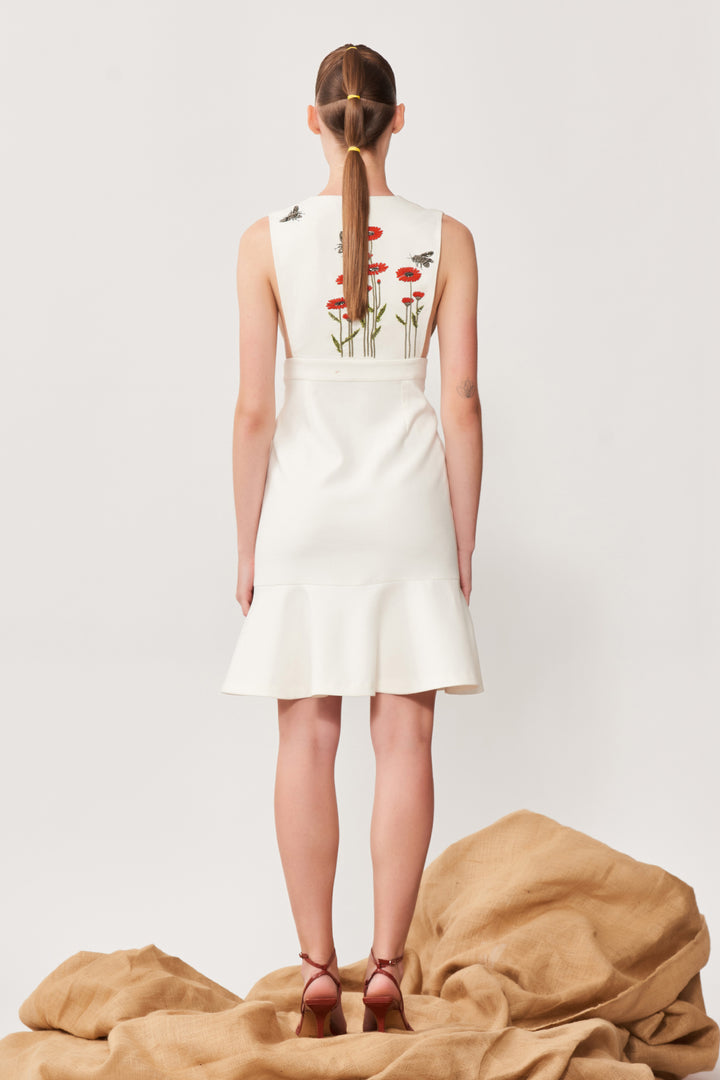 Daisy and Bee Dungree Dress With Flounce