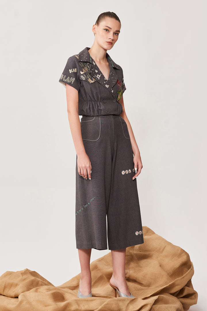 Good Enough Short Jacket With Flared Pant