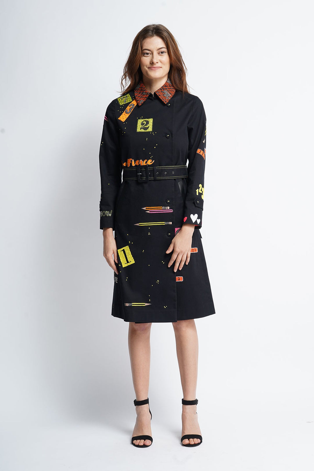 Odd And Even Numbers Trench Coat