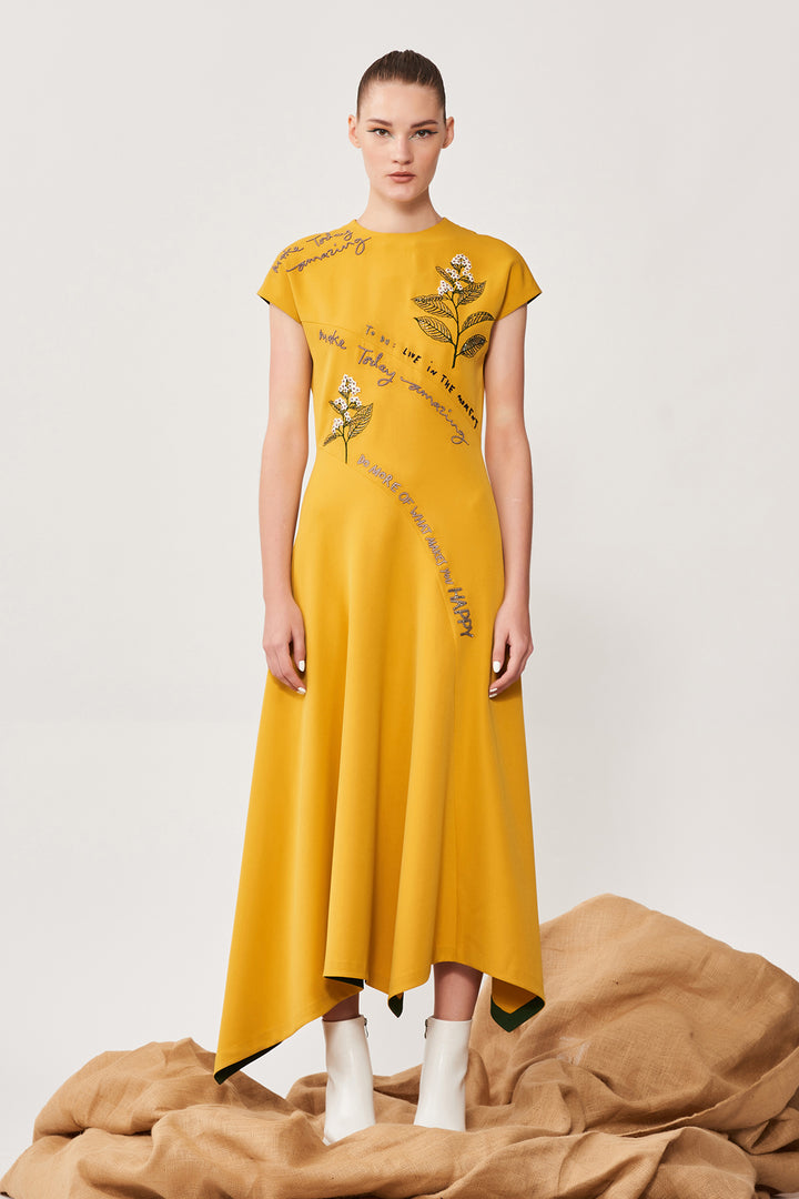 Live in the Moment Panelled Handkerchief Long Dress