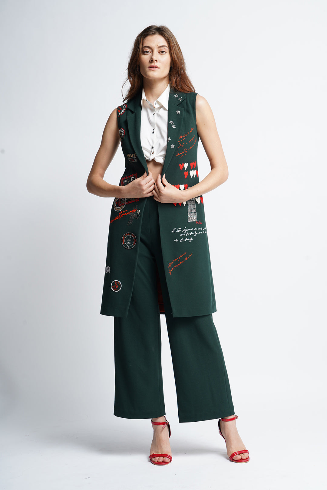 Dancing Downtown Sleeveless Jacket with Pants