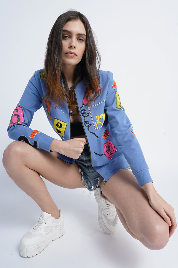 Odd And Even Numbers Bomber Jacket