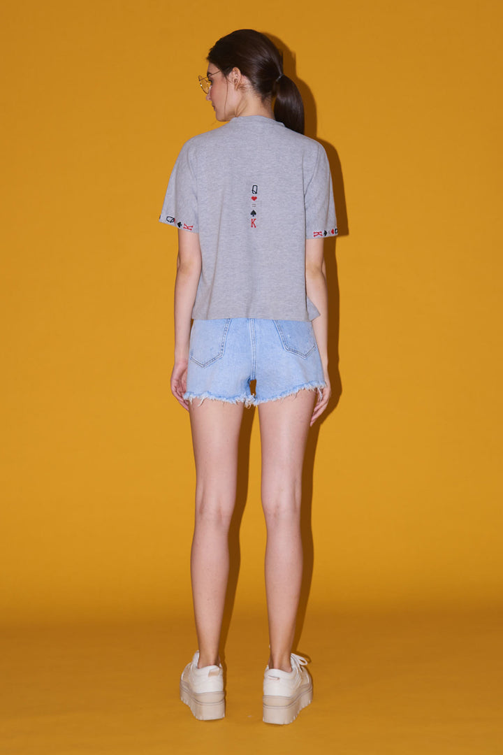 Crowns Front Zip Boxy T-shirt