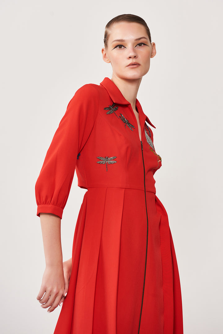 Calender Back Open Dress