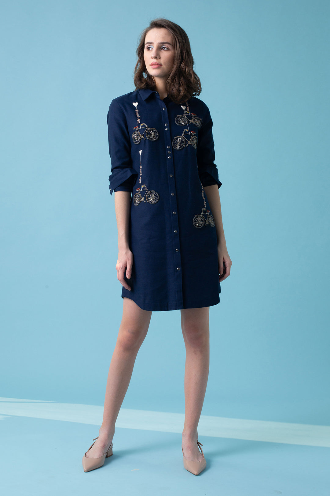 Keep Going /bicycle Shirt Dress