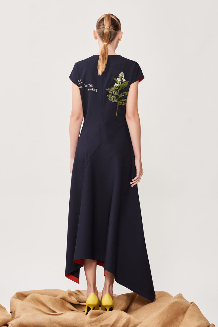 Live in the Moment Panelled Handkerchief Long Dress