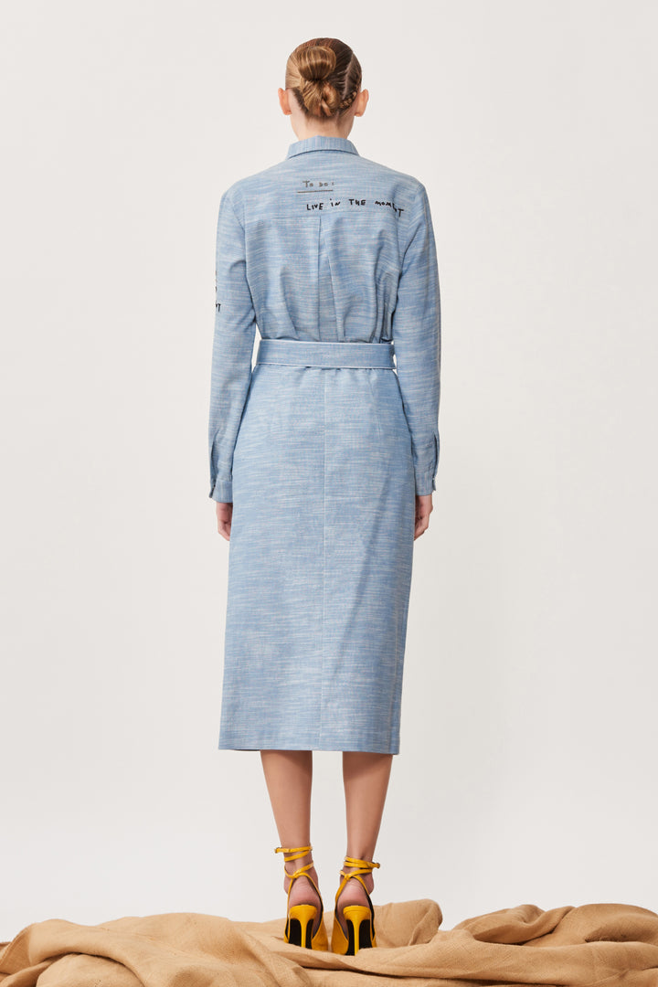 Leaves Patch High Low Shirt