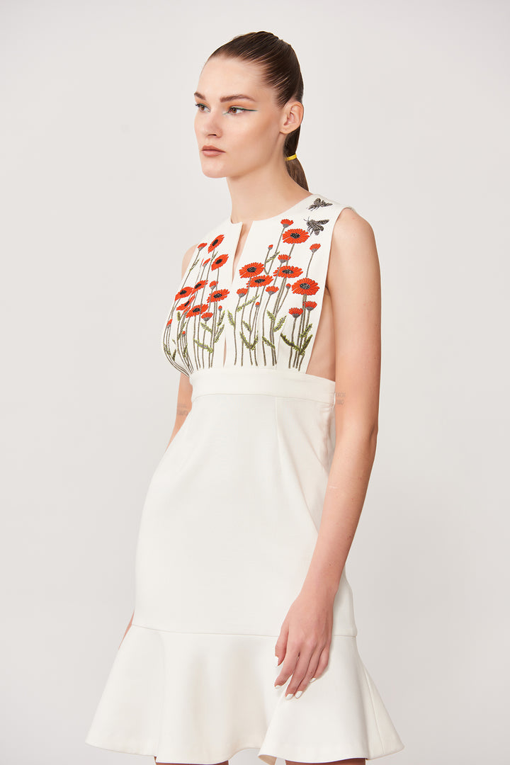 Daisy and Bee Dungree Dress With Flounce