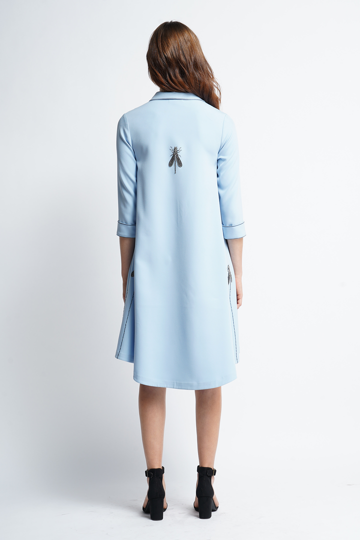 Dragonfly In Line Side Triangle Dress