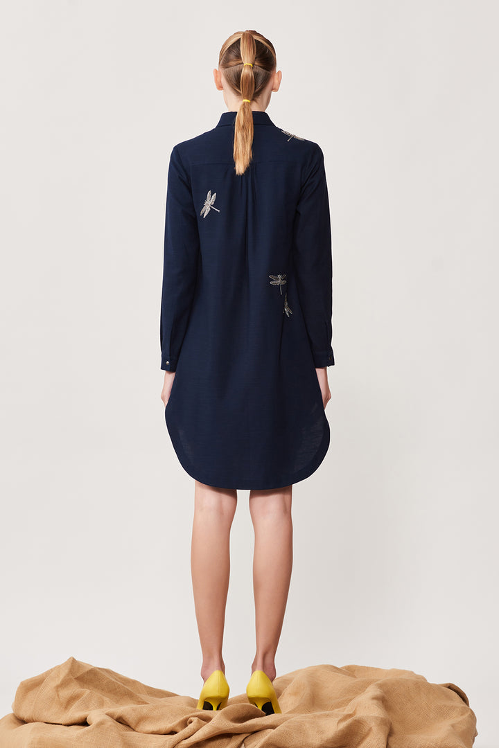 Calender High Low Shirt Dress
