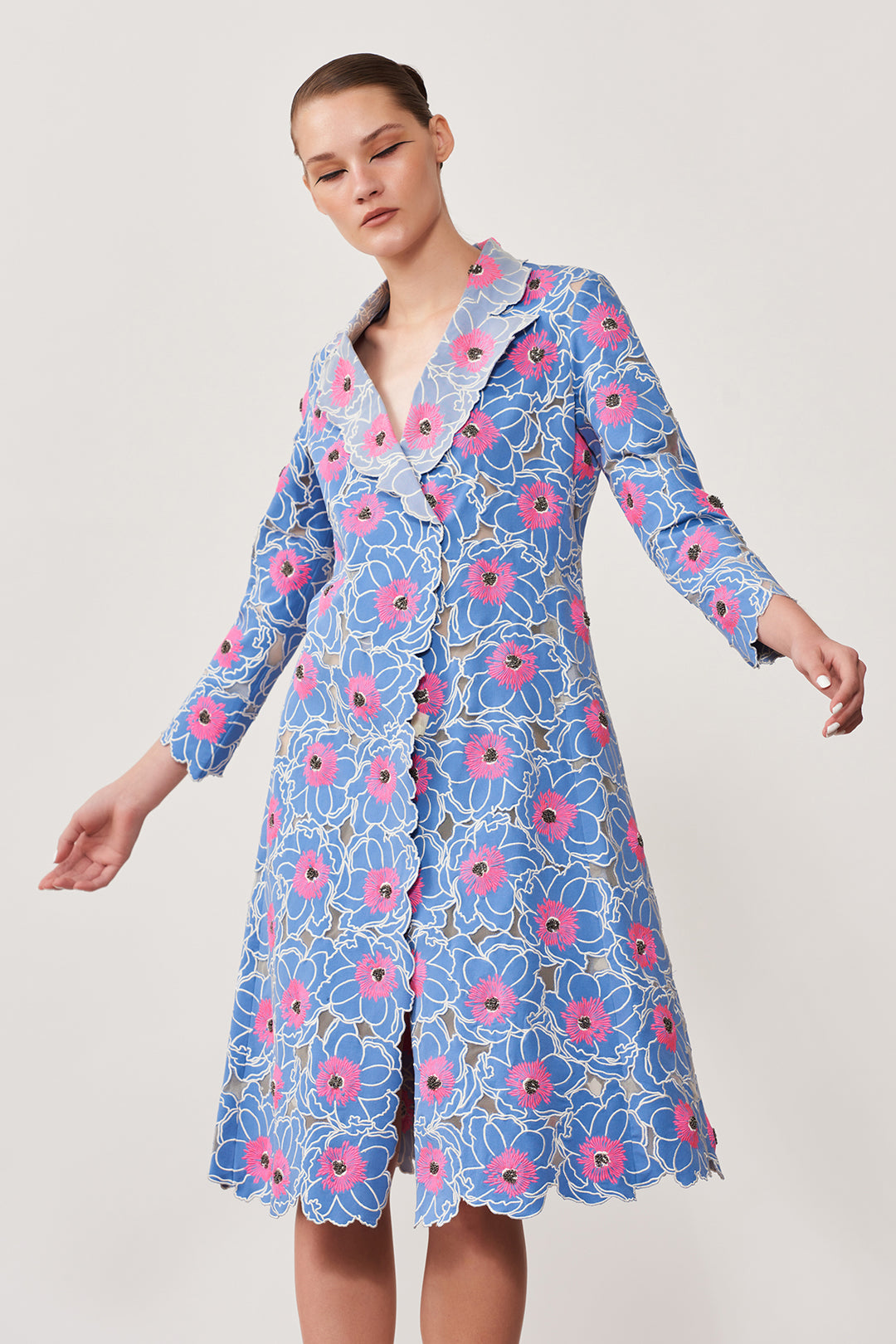 Cutwork Flower Overlap Jacket