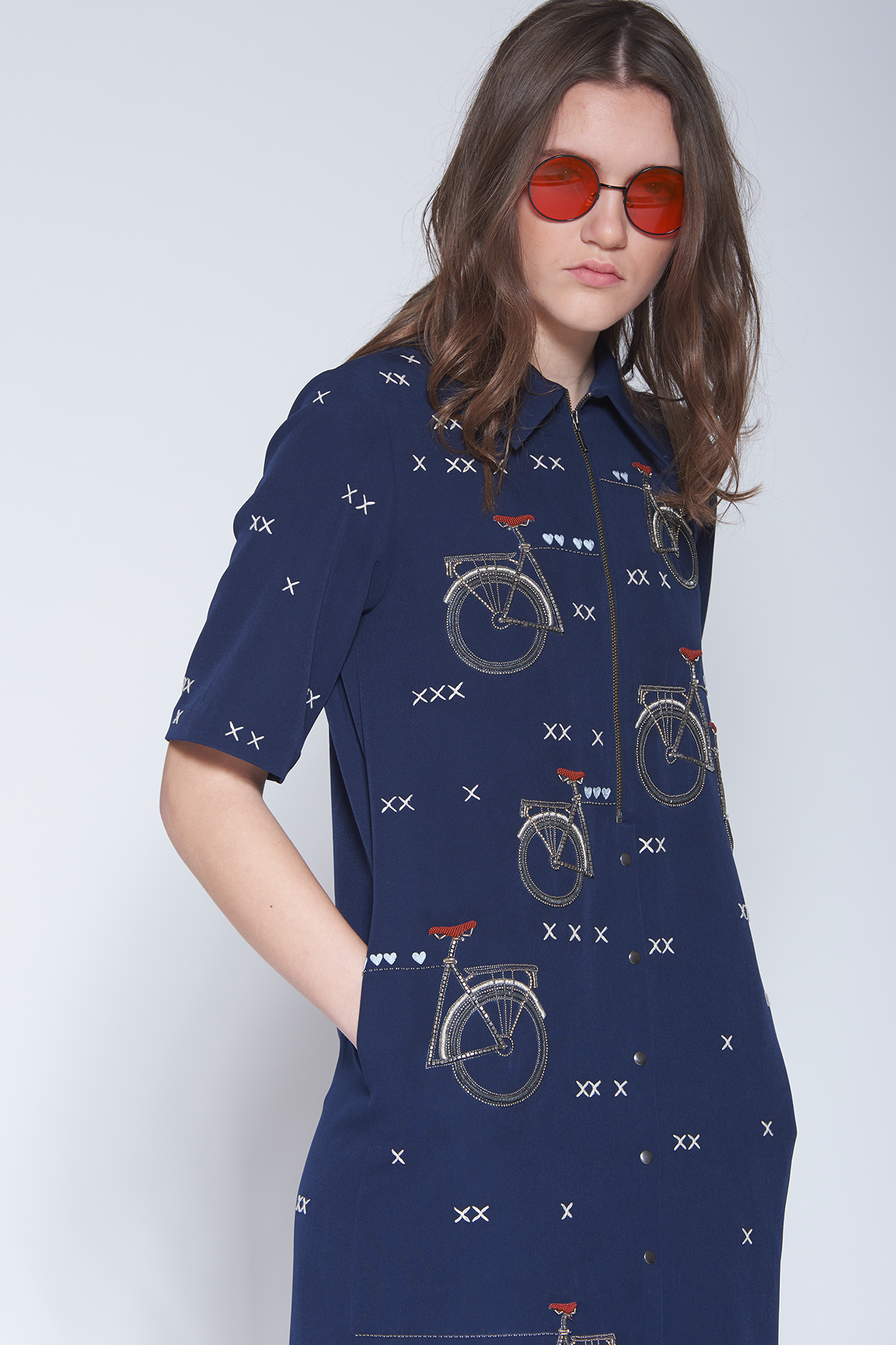 Infinity Bicycle Placement Shift Dress