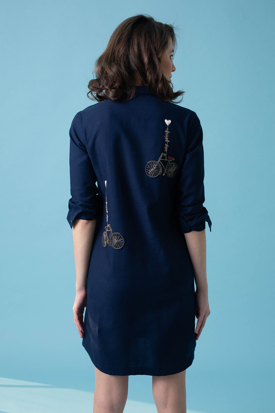 Keep Going /bicycle Shirt Dress