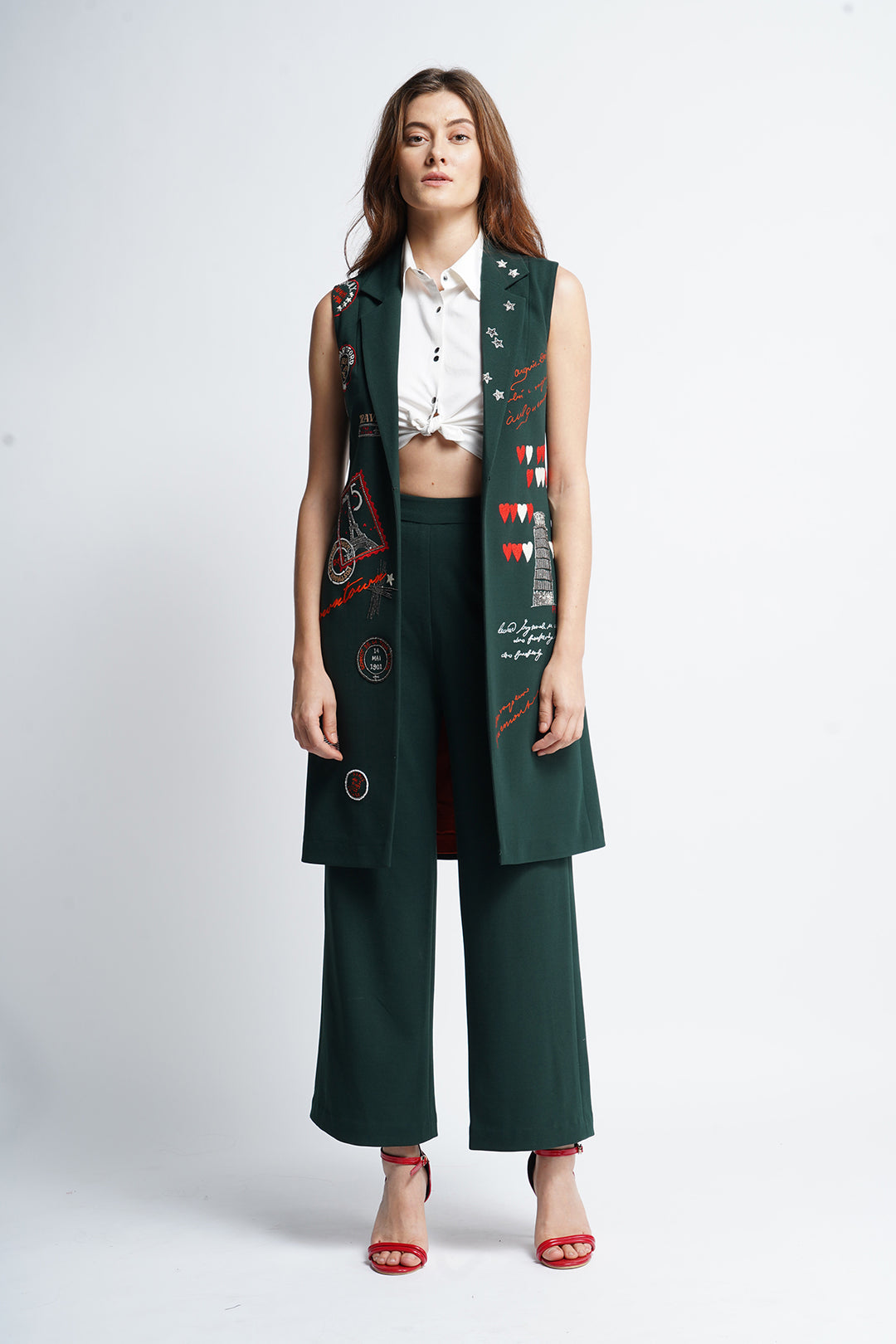 Dancing Downtown Sleeveless Jacket with Pants