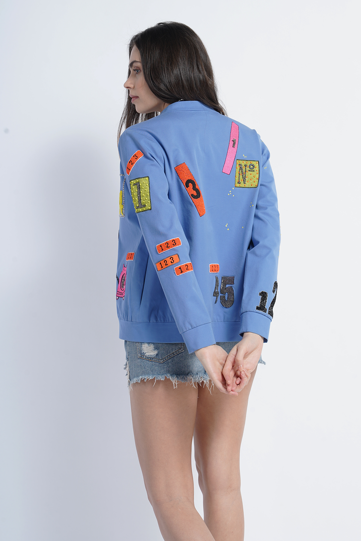 Odd And Even Numbers Bomber Jacket