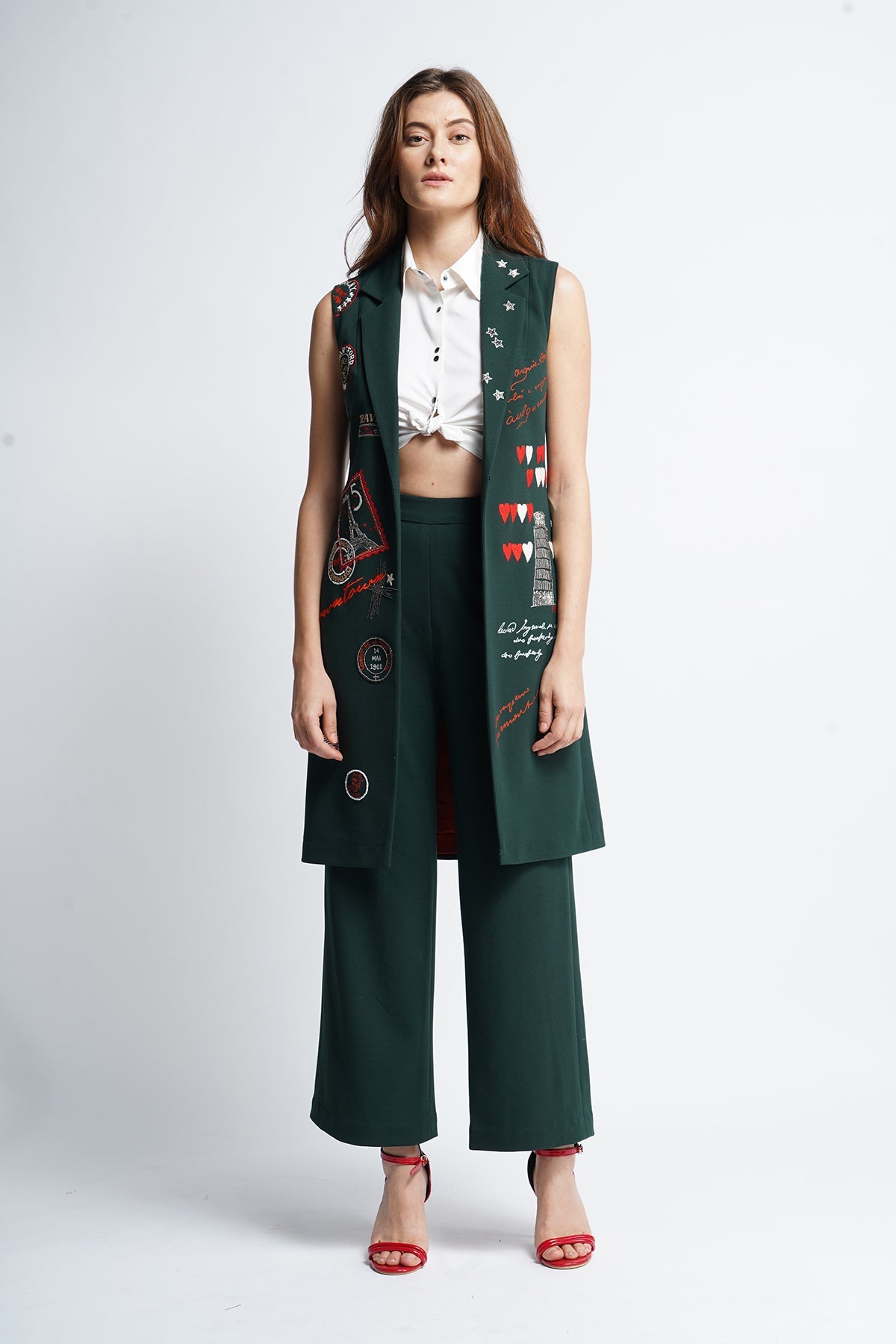 Bottle Green Relaxed Pants