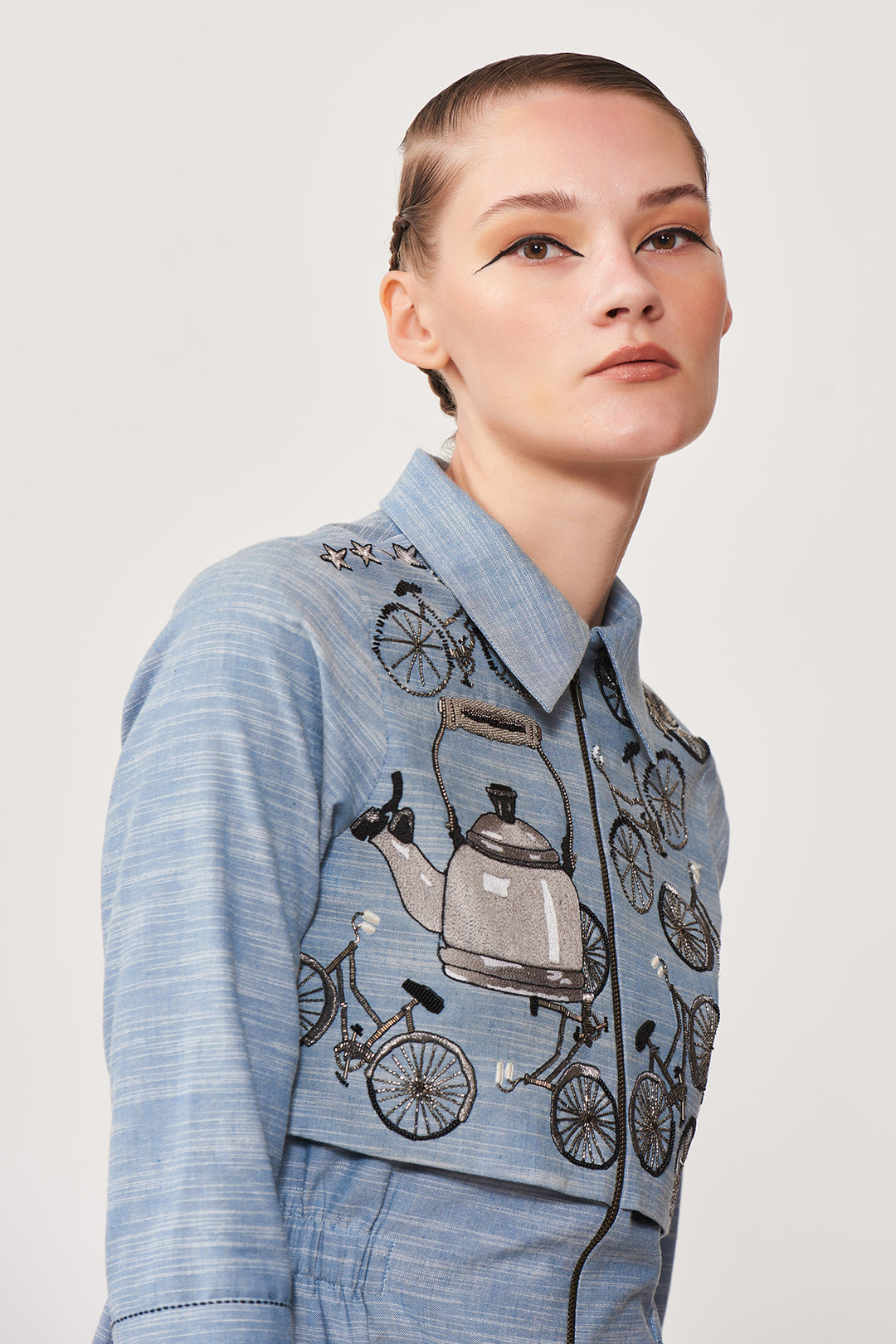 Bikes &amp; Kettle Double Layer Short Dress