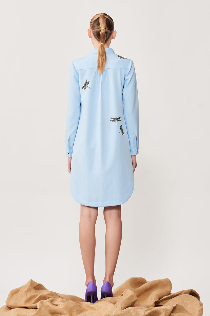 Calender High Low Shirt Dress