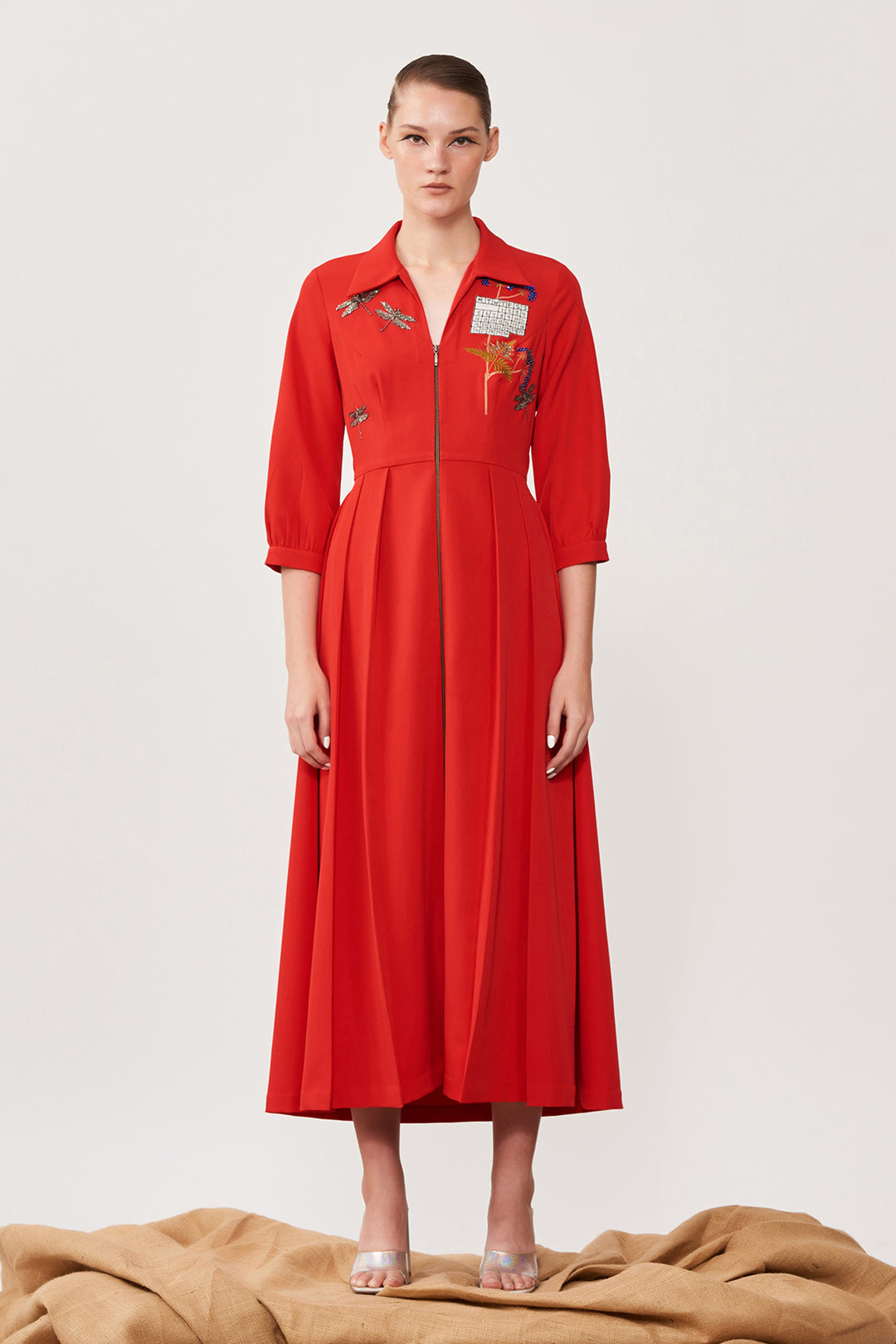 Calender Back Open Dress