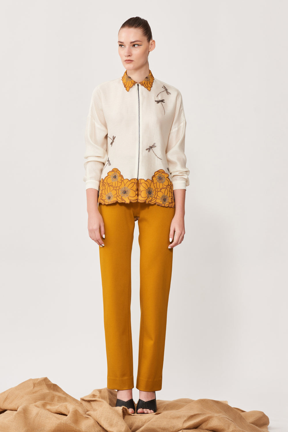 Cutwork Flower Boxy Shirt