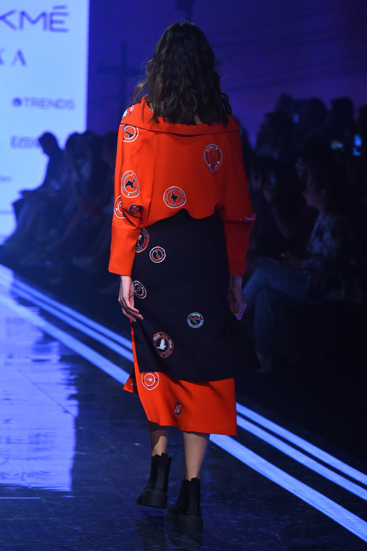 Stamp Double Layer Skirt