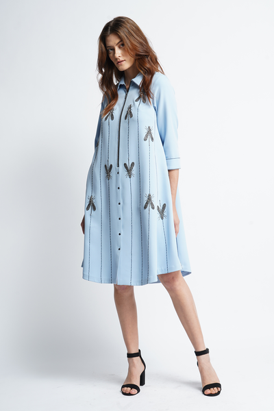 Dragonfly In Line Side Triangle Dress