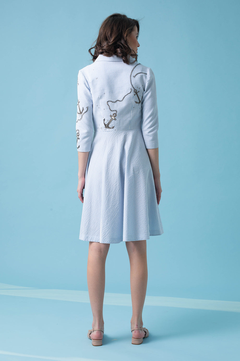 Anchor And Compass Circular Summer Coat Dress