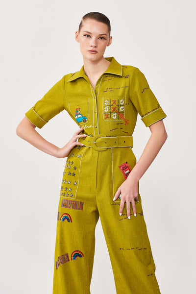Over the Rainbow Jumpsuit With Belt