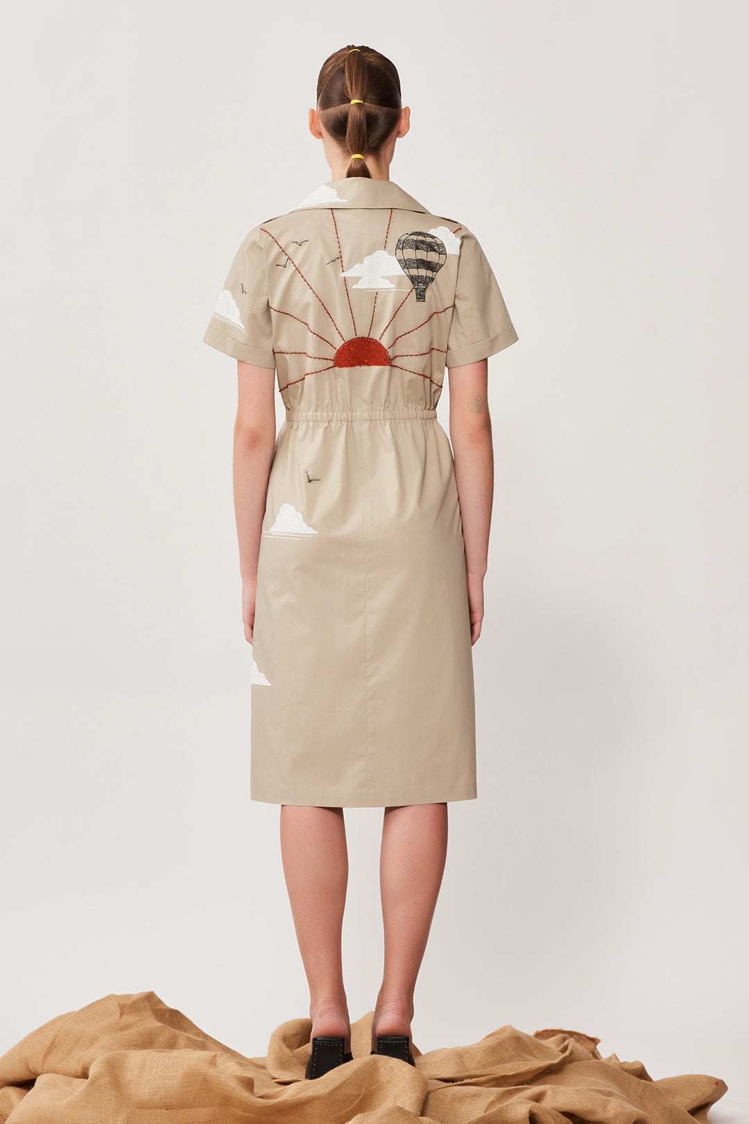 Air Balloon &amp; Sun Rays Summer Coat Dress