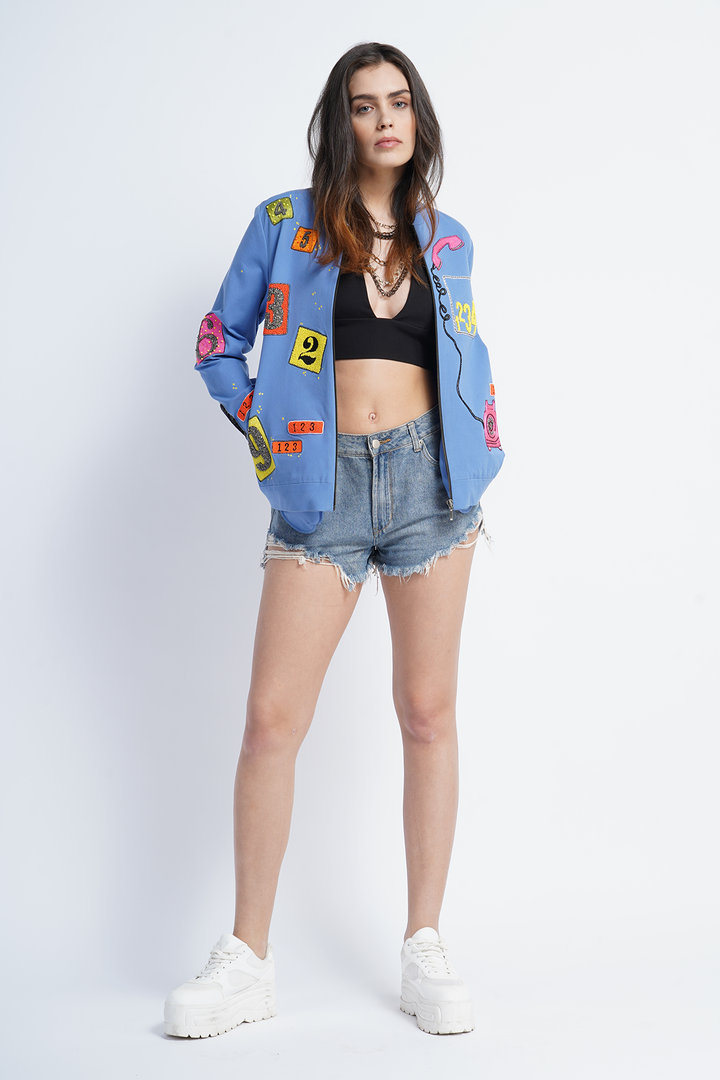 Odd And Even Numbers Bomber Jacket