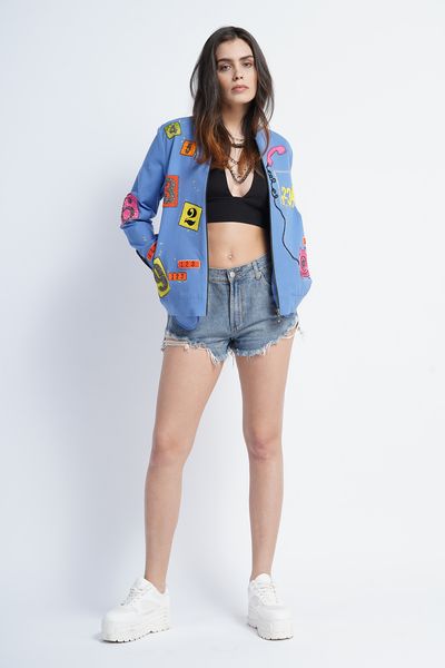 Odd And Even Numbers Bomber Jacket