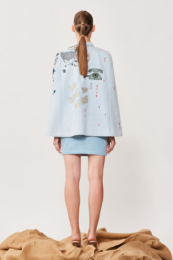 Choose to Keep Going Cape With Mini Skirt